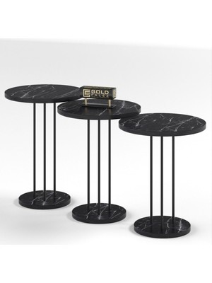 Just Cheap Store Metal Terra Zigon Bendir Siyah 3'lü
