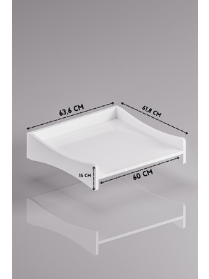 Just Cheap Store Çamaşır Makinesi Kurutma Makinesi Ara Bağlantı Tablası Üst Üste Koyma Rafı Standı 60X63,6 cm Üst Üste Koyma Kiti 263 Beyaz