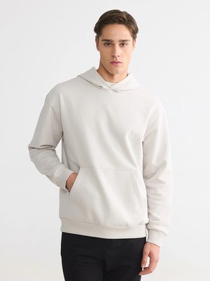 Lc Waikiki Yeni Sezon Bej Kanguru Cepli Erkek Hoodie