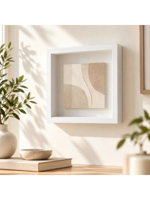 25X25 Ahşap Anı ve Fotoğraf Çerçevesi Camlı