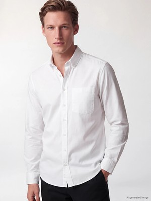 Lc Waikiki Yeni Sezon Beyaz Regular Fit Oxford Erkek Gömlek