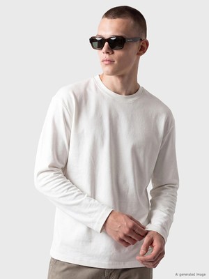 Lc Waikiki Yeni Sezon Ekru Bisiklet Yaka Erkek Sweatshirt
