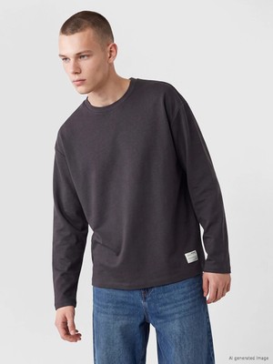 Lc Waikiki Yeni Sezon Antrasit Bisiklet Yaka Erkek Sweatshirt