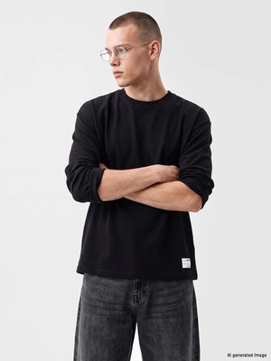 Lc Waikiki Yeni Sezon Siyah Bisiklet Yaka Erkek Sweatshirt