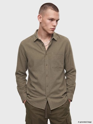Lc Waikiki Yeni Sezon Bej Regular Fit Erkek Gömlek