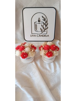 Liva Candela Mum Çiçek BuketiGerçek buket görünümlü kokulu