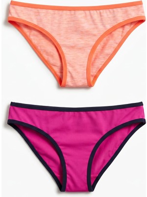 Zi 2 Adet 1 Paket Pembe-Turuncu Bikini Altı