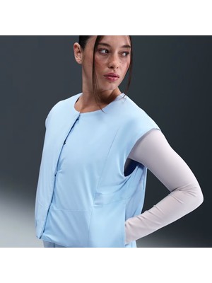 Nike 24.7 Perfectstretch Therma-Fıt Woven Kadın Mavi Yelek