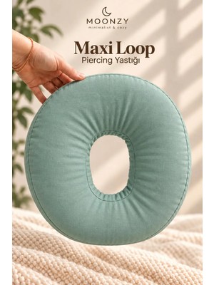 Maison Luré Yastık Maxi Loop Piercing Yastığı 30 cm Çap Turkuaz