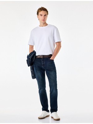 Koton Erkek Jean Pantolon 7WAM40004ND Koyu Indigo