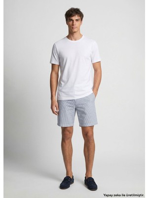 Network Blue Striped Shorts