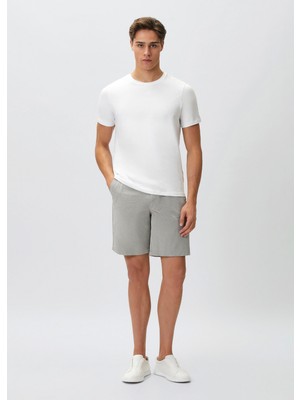 Network Grey Slim Fit Technical Fabric Double Leg Shorts