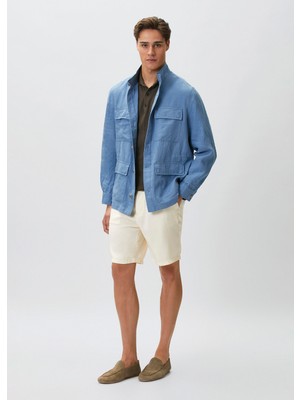 Network Beige Slim Fit Modal Shorts