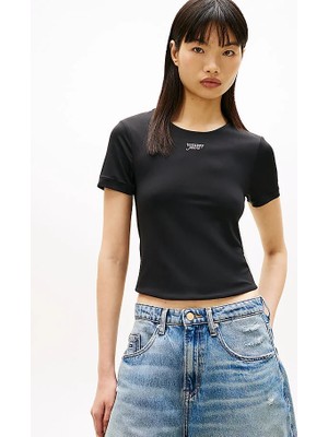 Tommy Hilfiger Women's Tjw Slim Silver T-Shirt