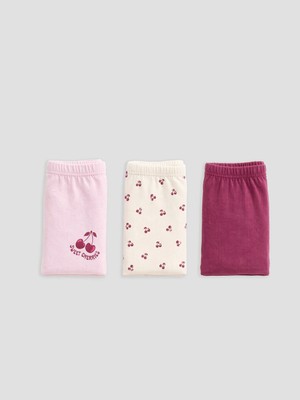 Lc Waikiki Yeni Sezon Ekru Baskılı Kız Çocuk 3'lü Boxer