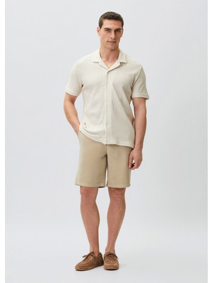 Network Beige Lace-Up Comfort Shorts