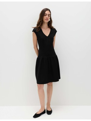 Marks & Spencer Jersey V Yaka Elbise