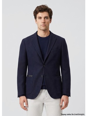 Network Limited Navy Wool Cashmere Blend Jacket