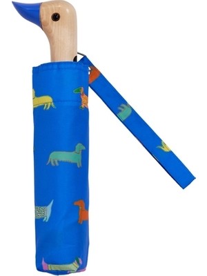 Original Duckhead Duck Kompakt Şemsiye Dogs In Blue CP110