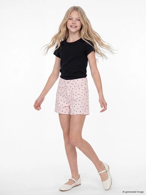 Lc Waikiki Yeni Sezon Pembe Kız Çocuk Gabardin Şort