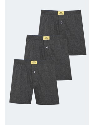 Slazenger He 3 Lü Set Erkek  Antrasit Boxer