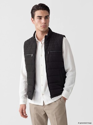 Lc Waikiki Yeni Sezon Haki Regular Fit Dik Yaka Erkek Şişme Yelek