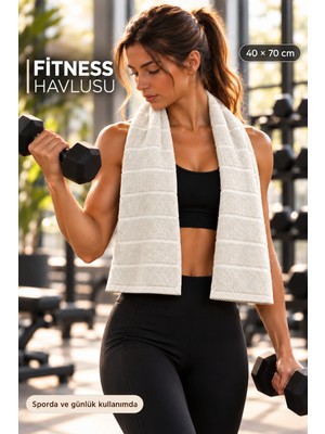 Glomar %100 Pamuk Mürdüm Spor Sporcu Havlusu Fitness Antrenman Gym Boks Için Ter Emici Yumuşak Havlu 40X70