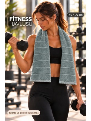 Glomar %100 Pamuk Mürdüm Spor Sporcu Havlusu Fitness Antrenman Gym Boks Için Ter Emici Yumuşak Havlu 40X70
