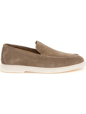 Cacharel Beige Eva Sole 100% Leather Loafer Shoes