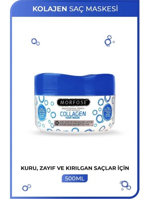 Royaleks Kolajen Saç Maskesi 500 ml - Zayıf ve Kırılgan Saçlar Için - Mrfs