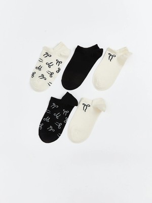 Lc Waikiki Yeni Sezon Fiyonk Desenli Kadın Sneaker Çorap 5'li
