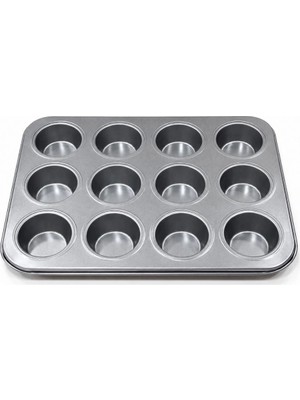Royaleks 12'li Metal Muffin Kek Kalıbı