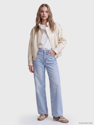 Lc Waikiki Yeni Sezon Indigo Straight Fit Kadın Jean Pantolon