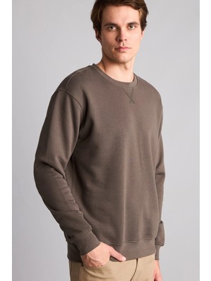 DeFacto Pamuklu Regular Fit Basic Sweatshirt E8339AX26AU