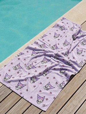 Lc Waikiki Yeni Sezon Mor Kuromi Baskılı Plaj Havlusu 70X150 cm