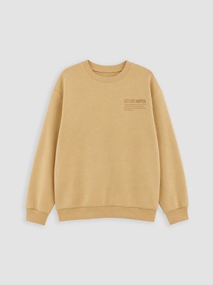Lc Waikiki Yeni Sezon Sarı Baskılı Erkek Çocuk Sweatshirt