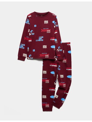 Marks & Spencer %100 Pamuklu Baskılı Pijama Takımı – 1-16 Yaş