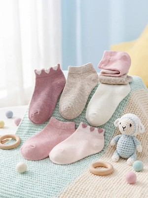 Lc Waikiki Yeni Sezon Pembe Kız Bebek Patik Çorap 5'li