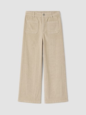 Lc Waikiki Yeni Sezon Bej Regular Fit Kız Çocuk Kadife Pantolon