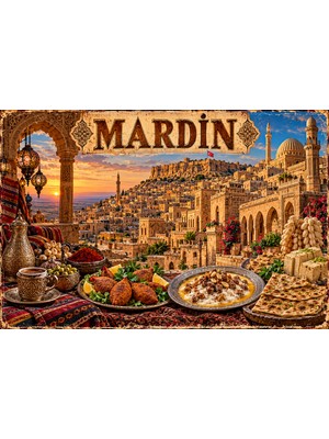 Lucena Mardin Temalı Retro Metal Duvar Tabelası – Tarihi ve Yöresel Dekor 15X20 cm