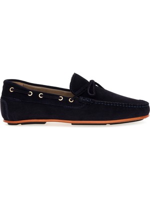 Cacharel Navy Leather Sole 100% Leather Loafers