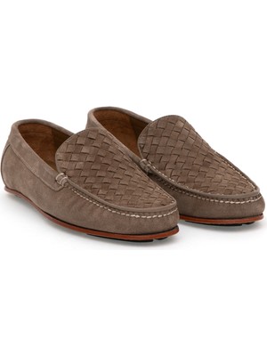 Cacharel Mink Leather Sole 100% Suede Leather Loafers