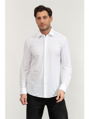 Boss P-HANK-KENT-C1-222 Men's Shirt White