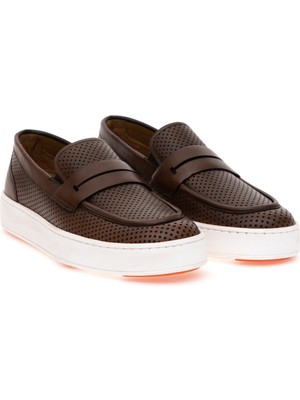 Cacharel Brown Thermo Sole 100% Leather Loafers