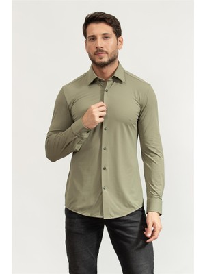 Boss P-HANK-KENT-C1-222 Men's Shirt Green