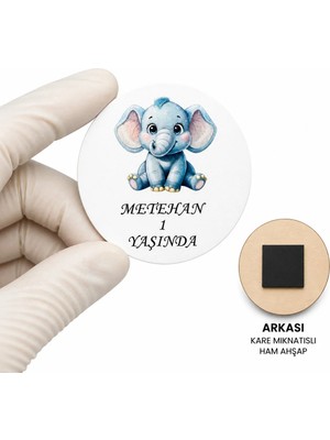 LMS Gift Ahşap Magnet 20 Adet | Doğum Günü | Mevlid | Sünnet | Yeni Doğan Hediyesi