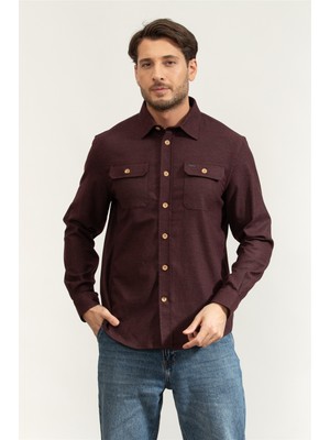Harmont&blaıne Harmont Blaine Men's Shirt Burgundy
