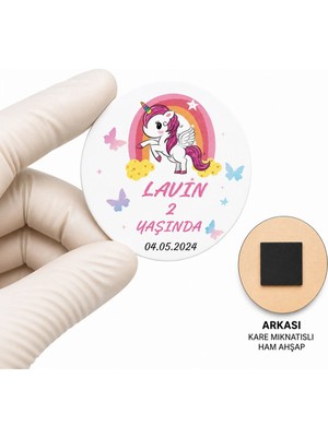 LMS Gift Ahşap Magnet 20 Adet | Doğum Günü | Mevlid | Sünnet | Yeni Doğan Hediyesi