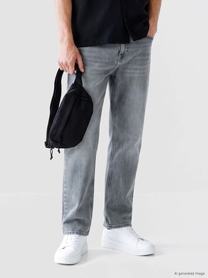 Lc Waikiki Yeni Sezon Gri 700 Straight Fit Erkek Jean Pantolon