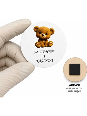 LMS Gift Ahşap Magnet 20 Adet | Doğum Günü | Mevlid | Sünnet | Yeni Doğan Hediyesi